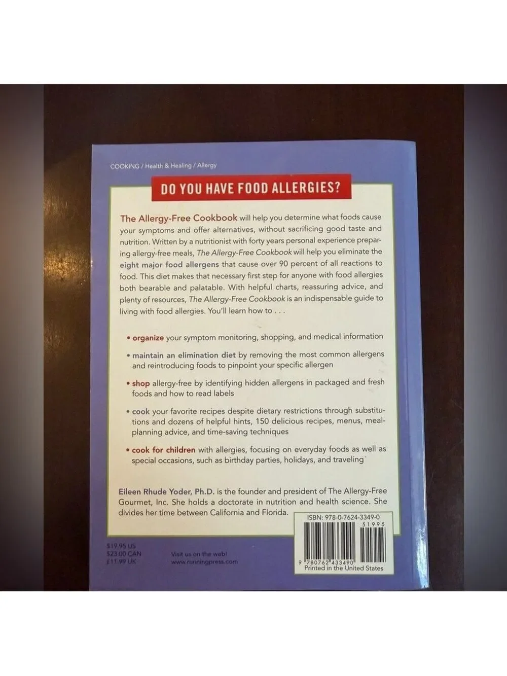The Allergy-Free Cookbook by Eileen Rhode Yoder. Paperback